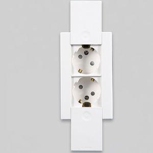 해피AR347] 가정용 스마트 디자인 안전커버형 매입2구 콘센트