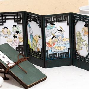 김홍도 민화 풍속화 색칠하기 미니 병풍만들기 노인미술 초등공예 놀이키트