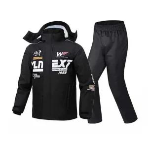 오토바이 우비 등산 야외 작업용 비옷 블랙 고급 장마 세트