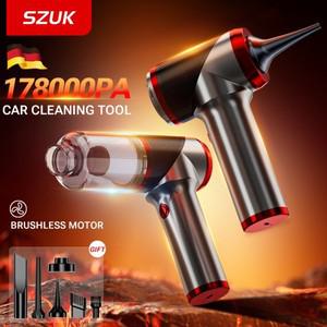 SZUK 미니 자동차 진공 청소기 178000Pa 강력한 핸드헬드 흡입력 휴대용 무선
