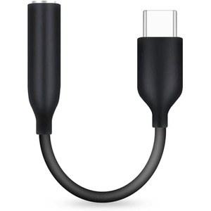 삼성 헤드폰, 이어버드 및 액세서리용 블랙 타입 C 3.5mm 헤드폰 어댑터 잭 이어폰 컨버터 오디오 케이블