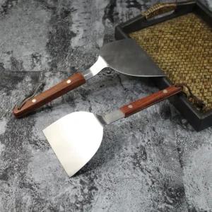 일본식 철판구이 프라이팬삽 주걱 뒤집개 스크래퍼 스탠