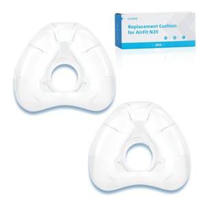 ResMed AirFit N20, FSA/HSA 자격을 갖춘 교체용 비강 쿠션, N20 프레임과 호환, 신뢰할 수 있는 씰 및 완벽한 핏 마스크 커버 코, 2팩, 소형