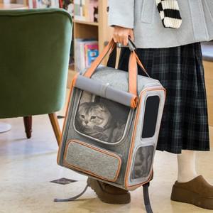 10kg 이내 애완 동물을위한 고양이 캐리어 가방 야외 출발 여행 배낭 메쉬 통기성 소프트 캐링 핸드백 고양