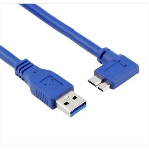 외장하드케이블 연결선 직각 USB 30 A to 마이크로 B 케이블 초고속 데이터 90도 외장 하드 드 디스크 HDD