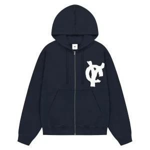오와이 OY LOGO PATCH HOODIE ZIP UP - NAVY OYBDF1SW108NA 144652