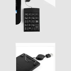 은행 숫자 키패드 USB 키보드 19키 휴대용 블랙