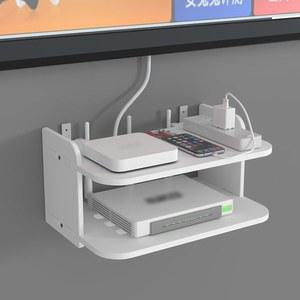 Wifi 선반 라우터 POWER LOGIC 스트립 멀티 콘센트 TV 셋톱 케이블 랙 벽 마운트 홀더 스토리지 주최자