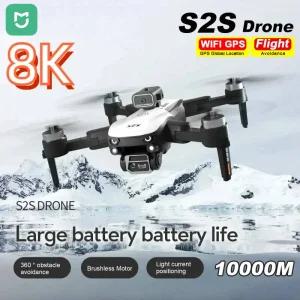 드론액세서리 Mijia S2S 8K 드론 5G GPS 전문 HD 항공 사진 듀얼 카메라 전 방향 장애물 브러시리스 회피 Q