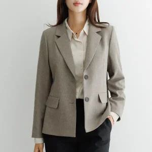 [데드라](88size)[THE BLACK] 로원테일러드넥자켓 OUE4020_DO