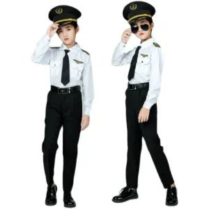 유니폼 코스프레 파일럿 조종사 코스튬 옷 점프슈트 기장