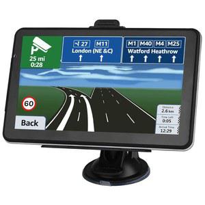 자동차 GPS 내비게이션, 최신 2025 지도 7인치 터치스크린 GPS, 음성 회전 방향 안내, 지원 속도 및 적색등 경고, 미국 설치