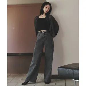 더엣지 THEATG 25FW 커브드 와이드 데님 2063262407 856543