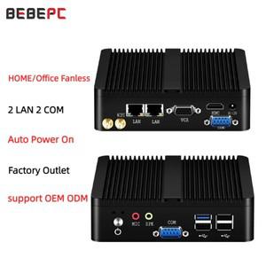 미니피씨 미니PC팬리스 미니 PC 인텔 셀러론 N2930 J1900 N2840 듀얼 LAN Windows 10 4 코어 산업용 데스크