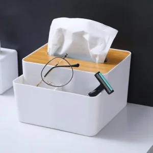 생활용품 원목 사각 티슈 케이스 소품 정리 수납함 박스