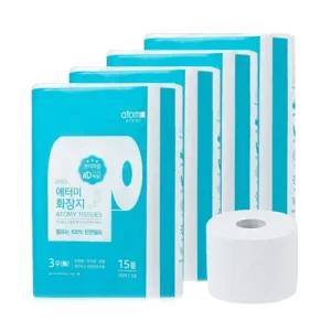 애터미 천연펄프 화장지 4D 35M 15롤 4팩