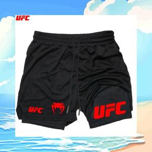 2025 여름 스포츠 반바지 남성용 이중 레이어 조깅 러닝 반바지 남성 2 IN 1 짐 반바지 피트니스 UFC 운동