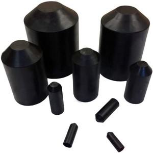 2/5/10/20pcs 검정색 직경 10 ~ 65mm 열 수축 엔드 씰 캡 PE 절연 랩 와이어 보호 커버 하단 케이블 슬리브