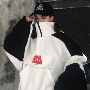 하프지퍼 하프집업 후드아노락기모안감 와이드핏 올데이 듀오 INSUM45 (WFK1WCD)