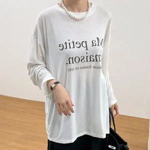 [하프클럽/]빅사이즈 509 찰랑쁘띠레터링티셔츠 DBAV325