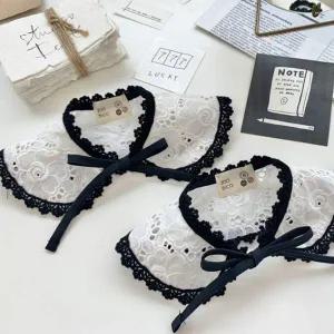 강아지 카멜리아 케이프 1P 반려견 레이스 반다나 애견목도리