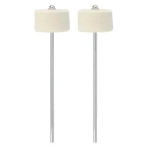2 Pcs 더블 해머 헤드 드럼 머신 기타 페달베이스 페달 타악기 스틱 마칭 액세서리 스테인레스 스틸 킥