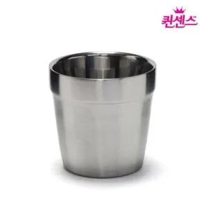 퀸센스 컵 2중 물컵 이중스텐물컵 (304재질) 물컵 스테인리스컵 양치컴 이중진공컵