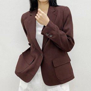 [신세계라이브쇼핑][옷자락] 여자 클래식 린넨 더블포켓 여름 긴팔 자켓
