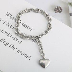 체인 하트참 레트로 팔찌 써지컬스틸 골리앗 펑