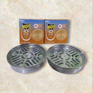 원형모기향세트 무향 20개입 원형거치대2개