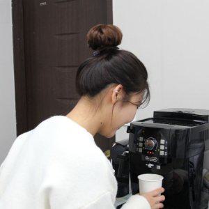 올림머리 똥머리 가발 집게핀 밝은갈색