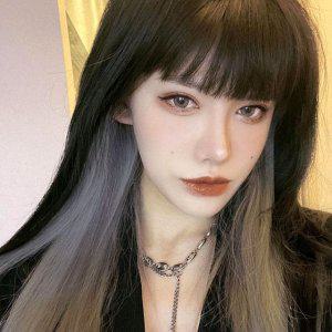 언니네가발 컬러 브릿지 헤어피스 6p (실버그