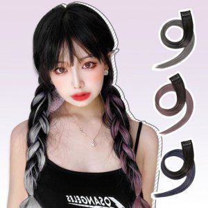 투톤 헤어피스 포인트 브릿지 붙임머리 컬러 부