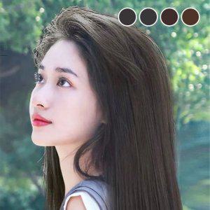 롱 헤어 피스 브릿지 붙임머리 가발 똑딱이 부