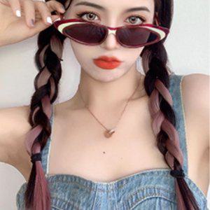 똑딱이 부분가발 컬러 브릿지 헤어피스 5p 애