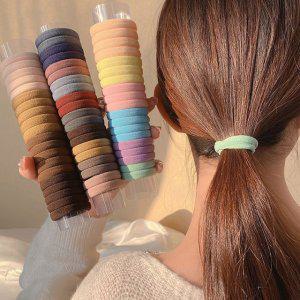 코튼 헤어밴드 실크 고무줄 노팁 벨벳 머리끈