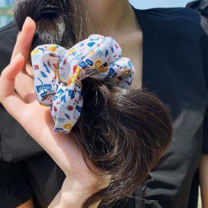 팔찌 머리끈 예쁜 여름 곱창 장식 실크 헤어