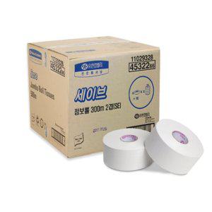 유한킴벌리 단체 빌딩 롤휴지 점보롤티슈300m 리필용 16롤 화장실