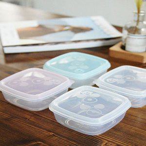 반찬통 음식보관 실리콘 밀폐용기 도시락 투명 실리콘덮개