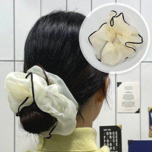 스크런치 투톤 곱창머리끈 머리끈대용량 곱창밴드