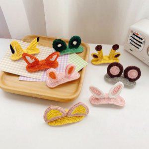 곰돌이 개구리 앞머리핀 동물똑딱핀 헤어핀 헤어