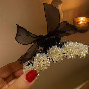 비즈리본 연예인 귀여운 헤어핀 U핀 진주핀 여