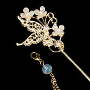진주꽃 한복비녀 연예인머리핀 여자머리핀 비녀