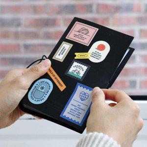 티켓 정리 수납북 스티커 블랙 스토리지