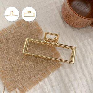 style 중단발 고정핀 메탈 스타일 일자형