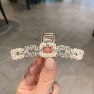 반묶음 올림 fashion 헤어핀 집게 중단발