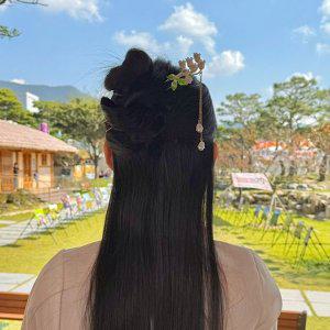 패션핀 여성머리핀 진주꽃 U자핀 헤어핀 간편착