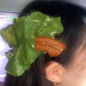 귀여운 집게핀 헤어핀 상추 세트 소품샵 삼겹살