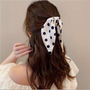 리본 헤어핀 패션핀 집게핀 헤어클립 머리 도트