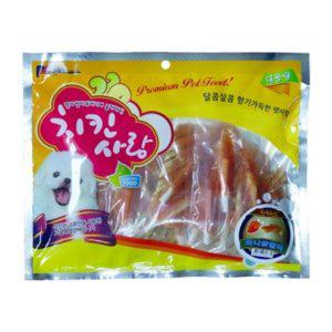 강아지 닭갈비 육포 간식 400g 미니 고기말이 애견